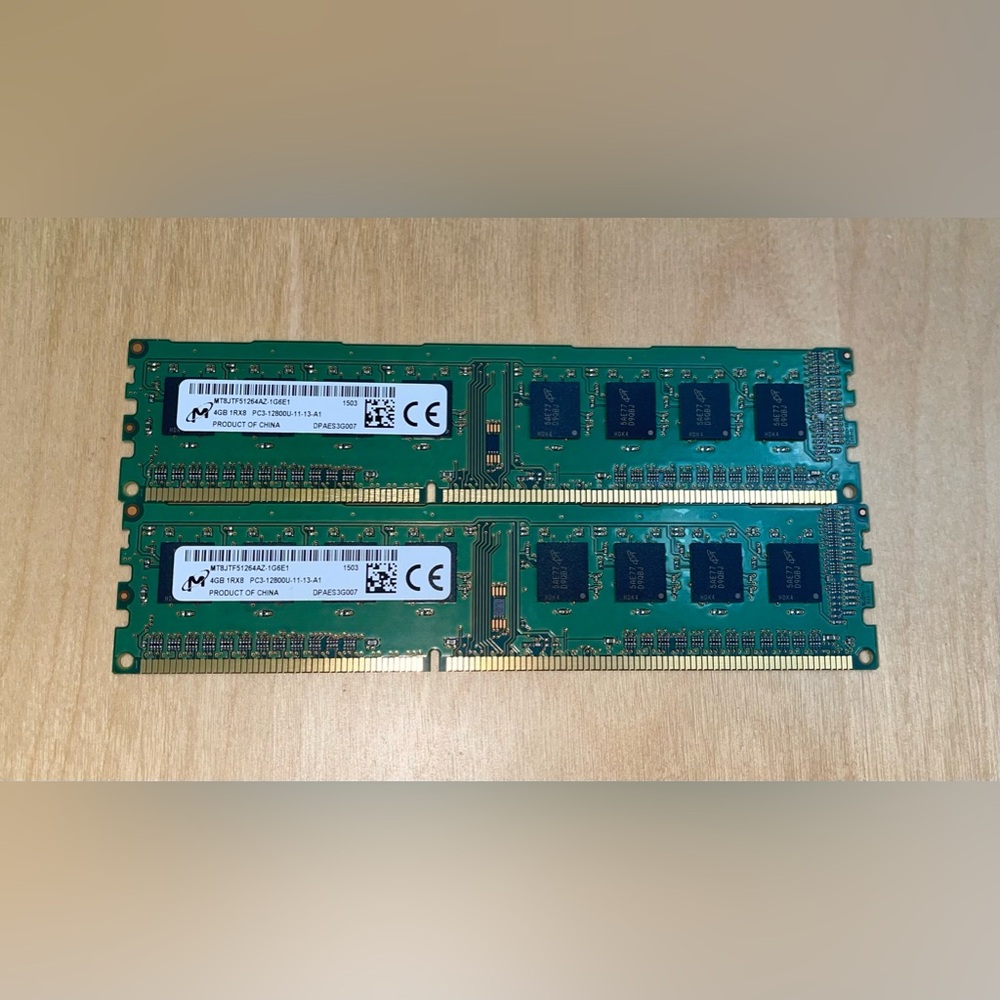 Micron MT8JTF51264AZ-1G6E1 8GB (2x4GB) 1Rx8 PC3L-12800U DDR 3 RAM Memory
